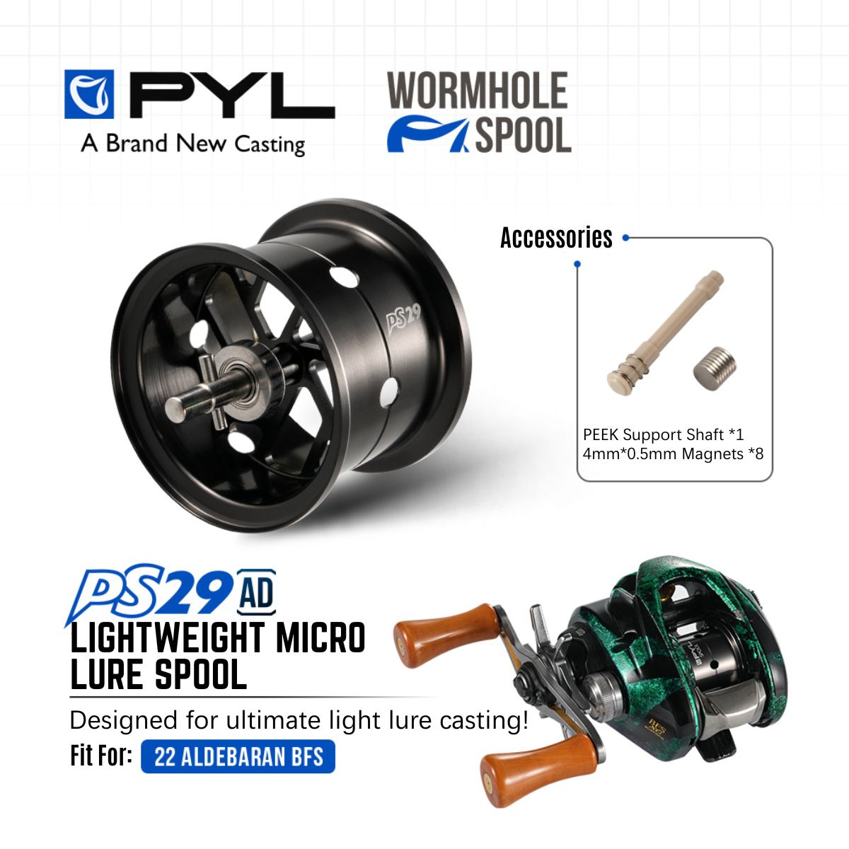 Reel Spare Spool - Bobine modifiée PYL PS29 AD pour